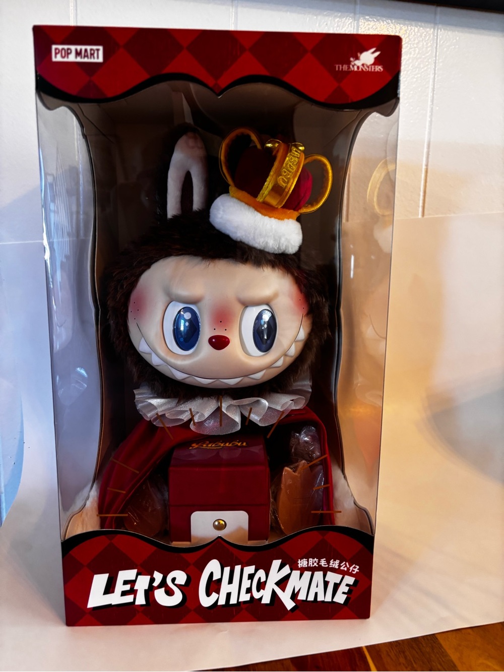POP MART Let's Checkmate Plush King Figure in Red